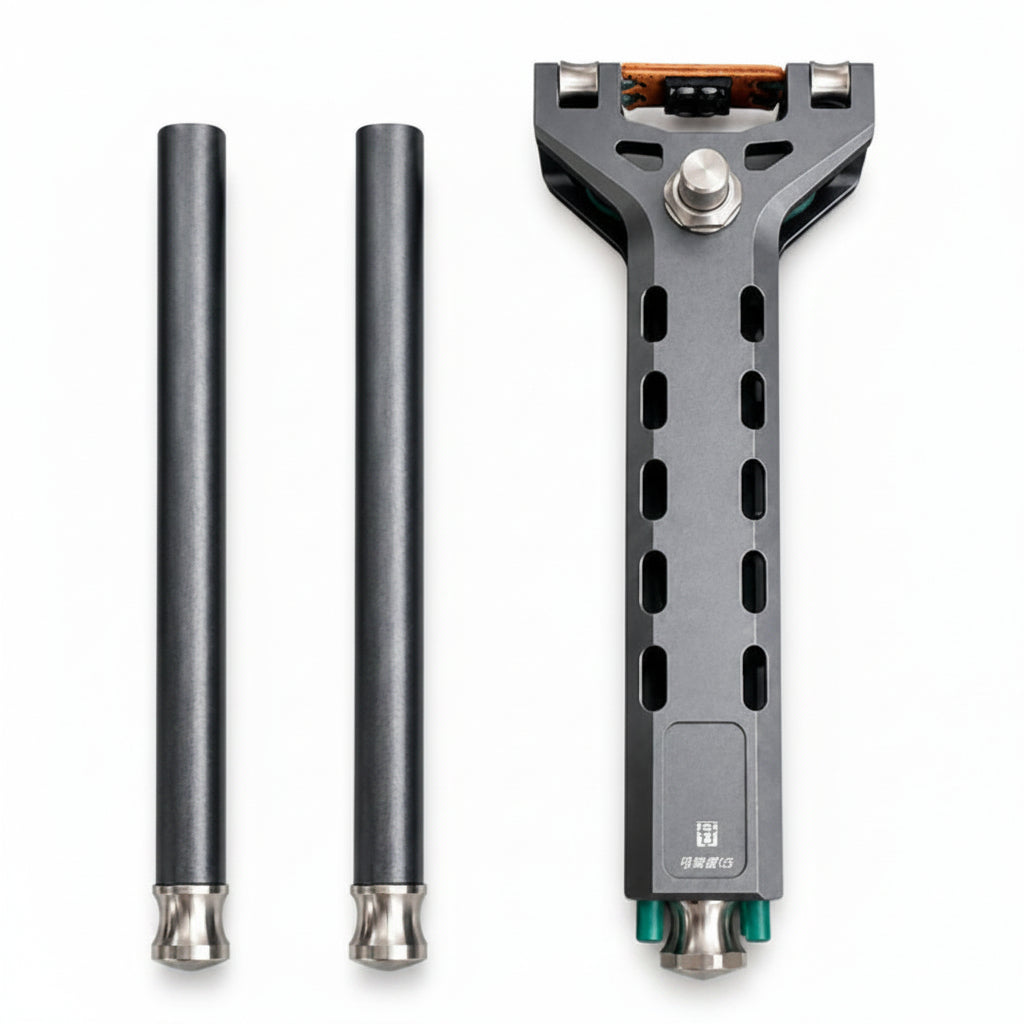 Tool with two cylindrical components on a white background