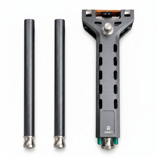 Tool with two cylindrical components on a white background